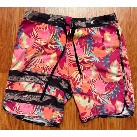 Hurley Other - Hurley Block Party Flammo Board Shorts Mens 30 7" Floral AOP Swim Trunks
